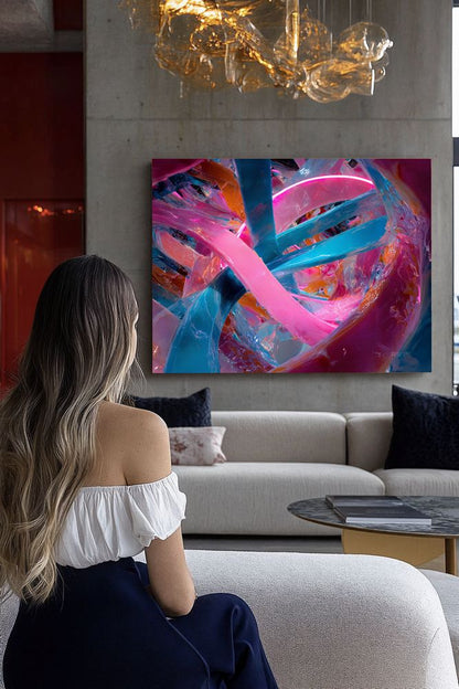 Art Print Abstract Lab AI - Echoes in Motion