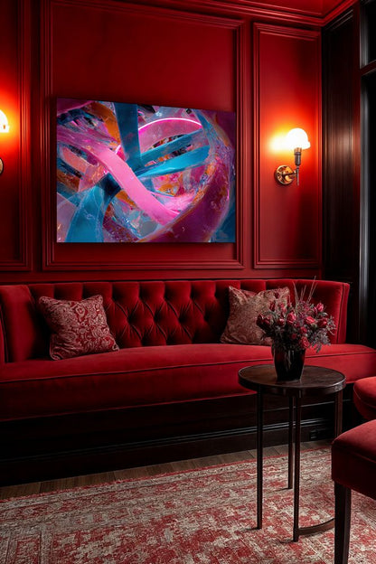 Art Print Abstract Lab AI - Echoes in Motion