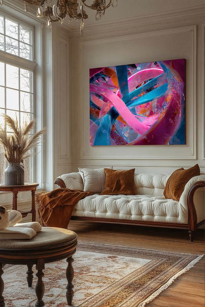 Art Print Abstract Lab AI - Echoes in Motion
