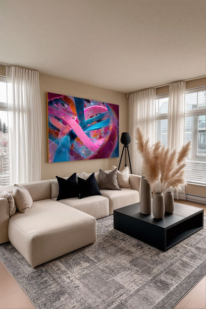 Art Print Abstract Lab AI - Echoes in Motion