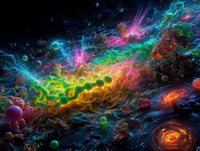 Art Print Abstract Lab AI - Radiant Unrest