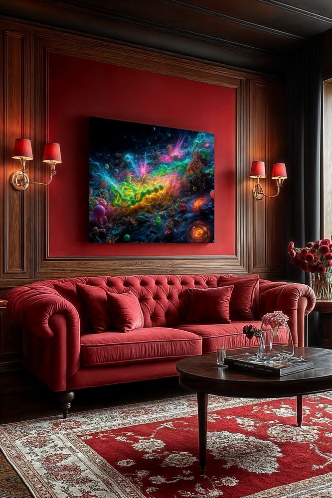 Art Print Abstract Lab AI - Radiant Unrest