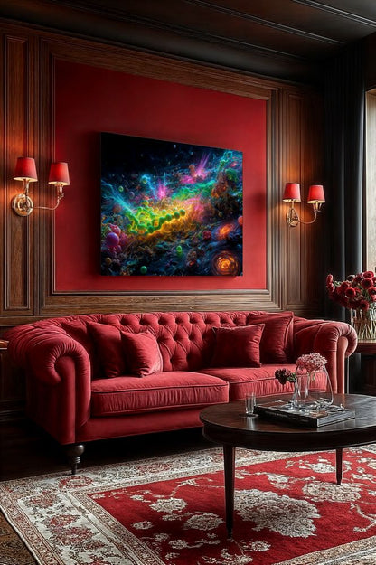 Art Print Abstract Lab AI - Radiant Unrest