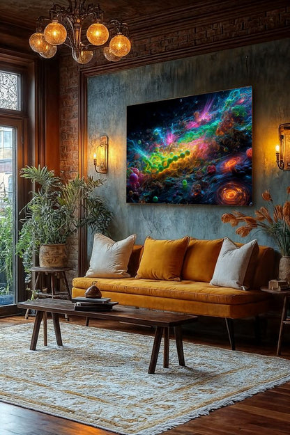 Art Print Abstract Lab AI - Radiant Unrest