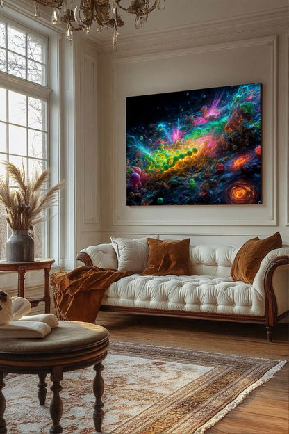 Art Print Abstract Lab AI - Radiant Unrest