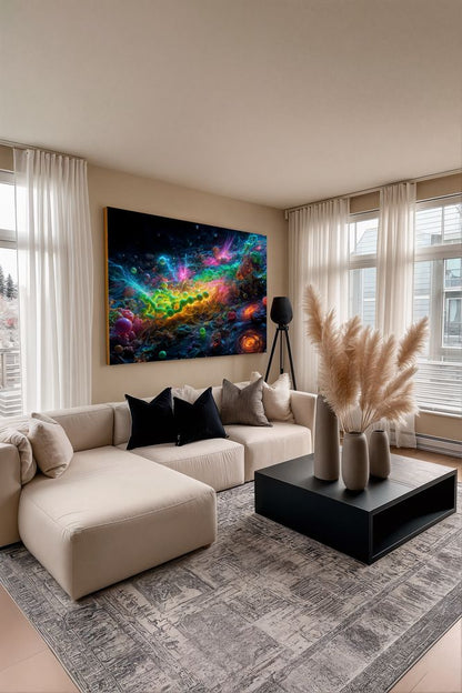 Art Print Abstract Lab AI - Radiant Unrest