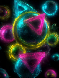 Art Print Abstract Lab AI - Fluid Inferno