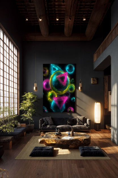 Art Print Abstract Lab AI - Fluid Inferno