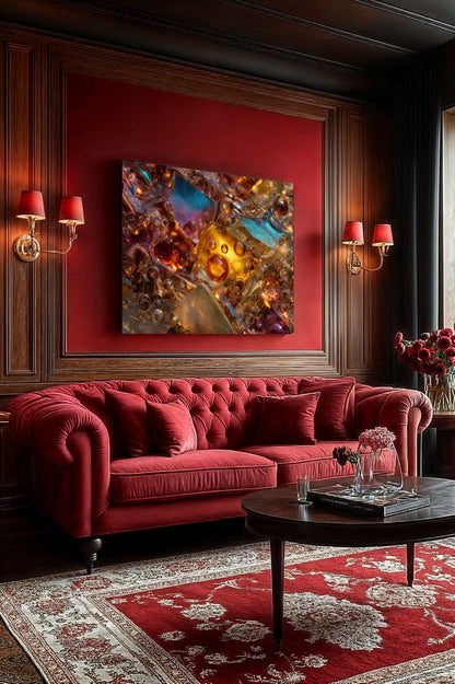 Art Print Abstract Lab AI - Copper Drift