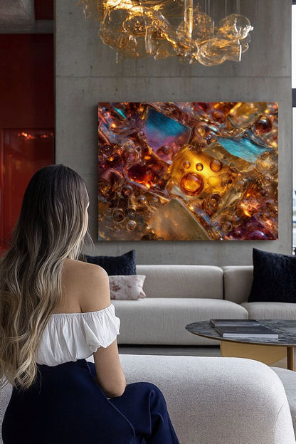 Art Print Abstract Lab AI - Copper Drift