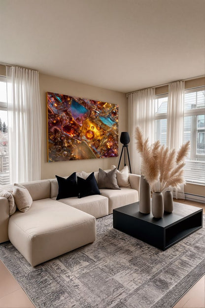 Art Print Abstract Lab AI - Copper Drift