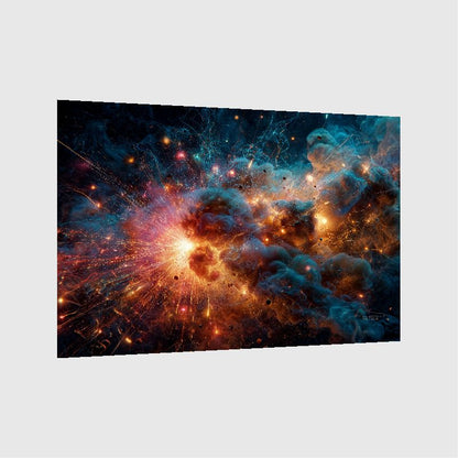 Art Print Abstract Lab AI - Glowing Echoes