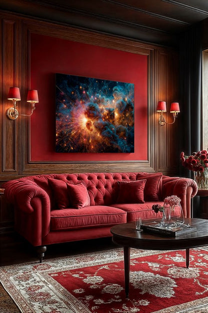 Art Print Abstract Lab AI - Glowing Echoes