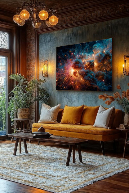Art Print Abstract Lab AI - Glowing Echoes