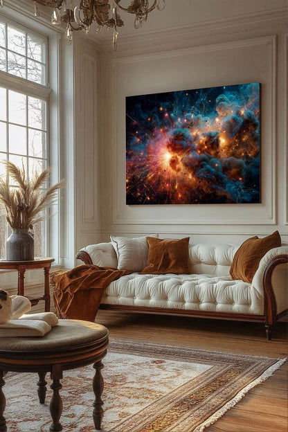 Art Print Abstract Lab AI - Glowing Echoes