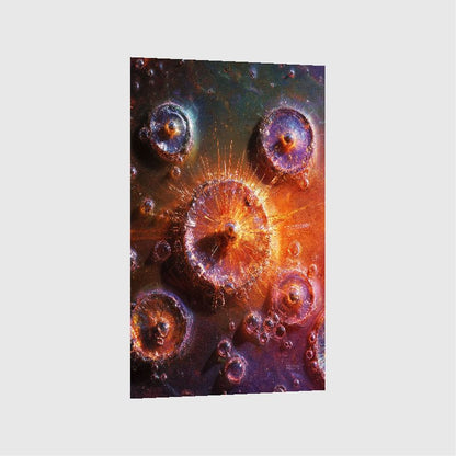 Art Print Abstract Lab AI - Liquid Bronze
