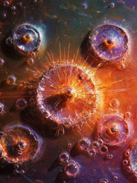 Art Print Abstract Lab AI - Liquid Bronze