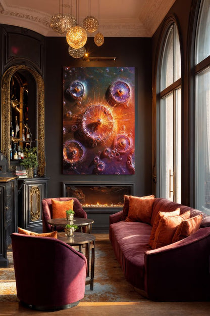 Art Print Abstract Lab AI - Liquid Bronze