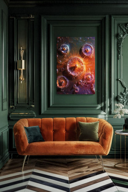 Art Print Abstract Lab AI - Liquid Bronze