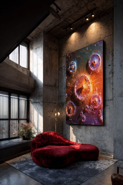 Art Print Abstract Lab AI - Liquid Bronze