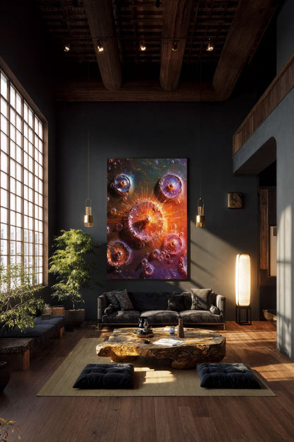 Art Print Abstract Lab AI - Liquid Bronze