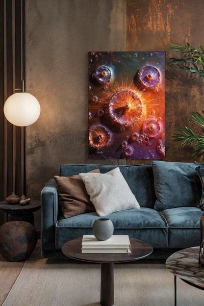 Art Print Abstract Lab AI - Liquid Bronze