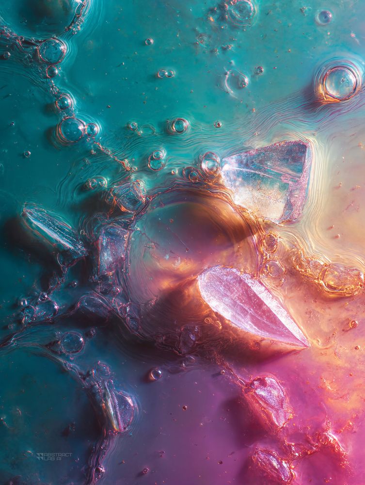 Art Print Abstract Lab AI - Chromatic Gridscape
