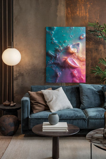 Art Print Abstract Lab AI - Chromatic Gridscape