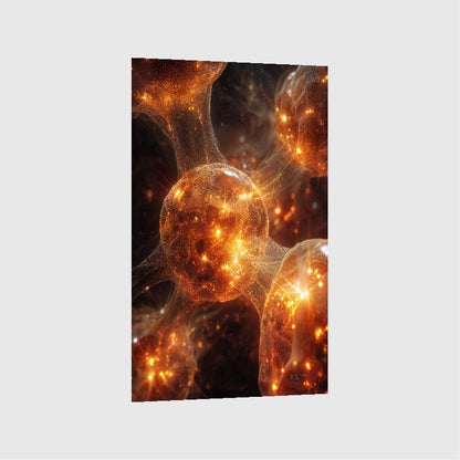 Art Print Abstract Lab AI - Gilded Melt