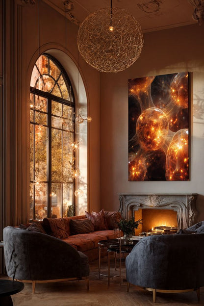 Art Print Abstract Lab AI - Gilded Melt