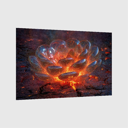 Art Print Abstract Lab AI - Radiant Alloy