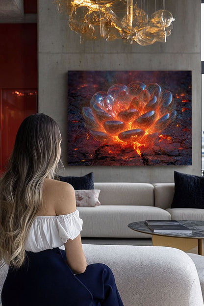 Art Print Abstract Lab AI - Radiant Alloy