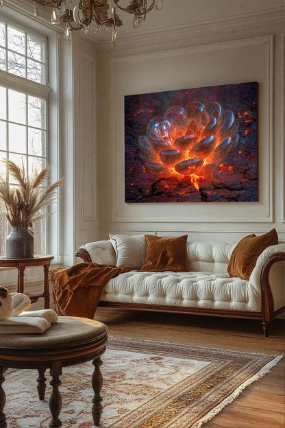 Art Print Abstract Lab AI - Radiant Alloy