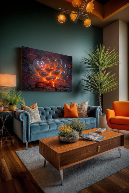 Art Print Abstract Lab AI - Radiant Alloy