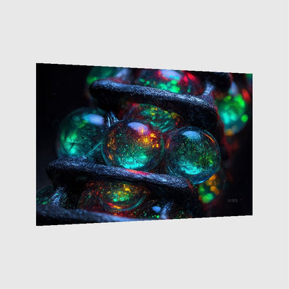 Art Print Abstract Lab AI - Metallic Resonance