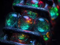 Art Print Abstract Lab AI - Metallic Resonance