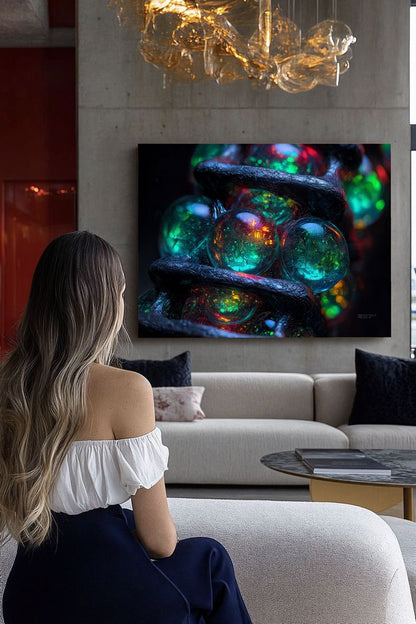 Art Print Abstract Lab AI - Metallic Resonance