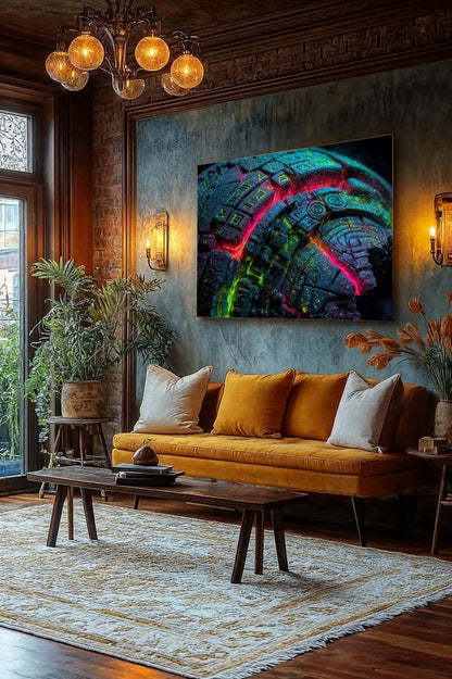 Art Print Abstract Lab AI - Radiant Connectome