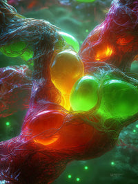 Art Print Abstract Lab AI - Neural Luminescence