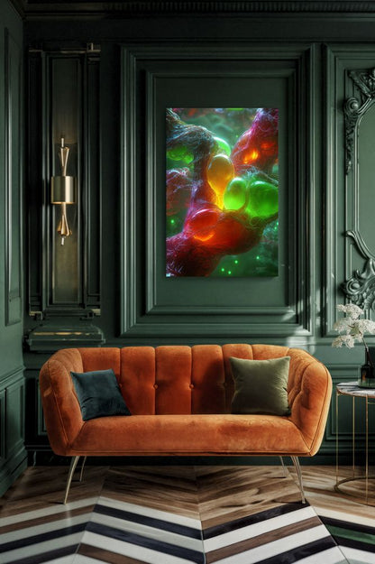 Art Print Abstract Lab AI - Neural Luminescence
