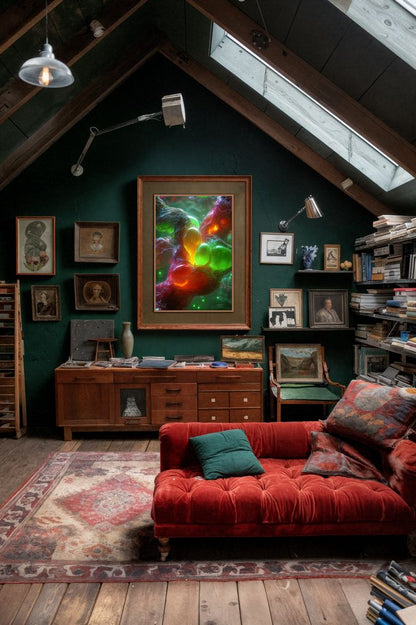 Art Print Abstract Lab AI - Neural Luminescence