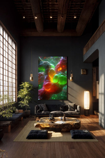 Art Print Abstract Lab AI - Neural Luminescence