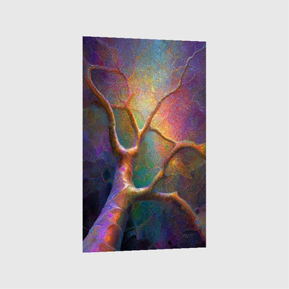 Art Print Abstract Lab AI - Bio-Synaptic Glow