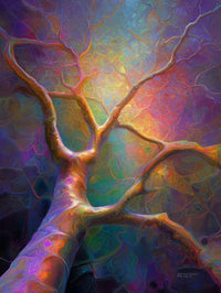 Art Print Abstract Lab AI - Bio-Synaptic Glow