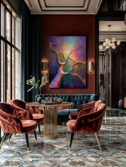 Art Print Abstract Lab AI - Bio-Synaptic Glow
