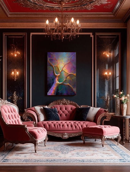 Art Print Abstract Lab AI - Bio-Synaptic Glow