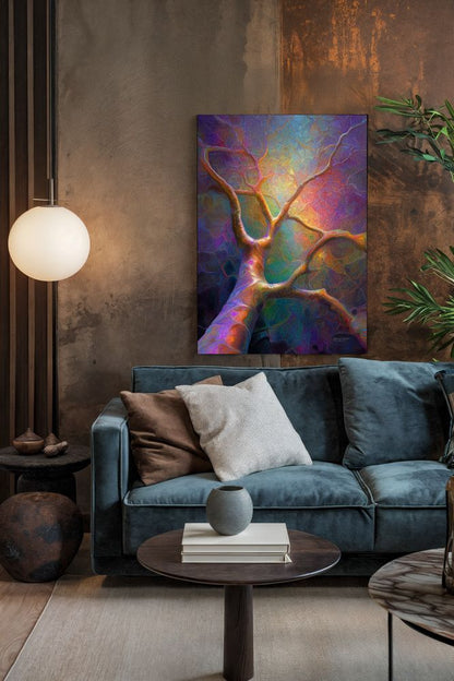 Art Print Abstract Lab AI - Bio-Synaptic Glow