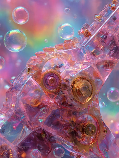 Art Print Abstract Lab AI - Cellular Resonance