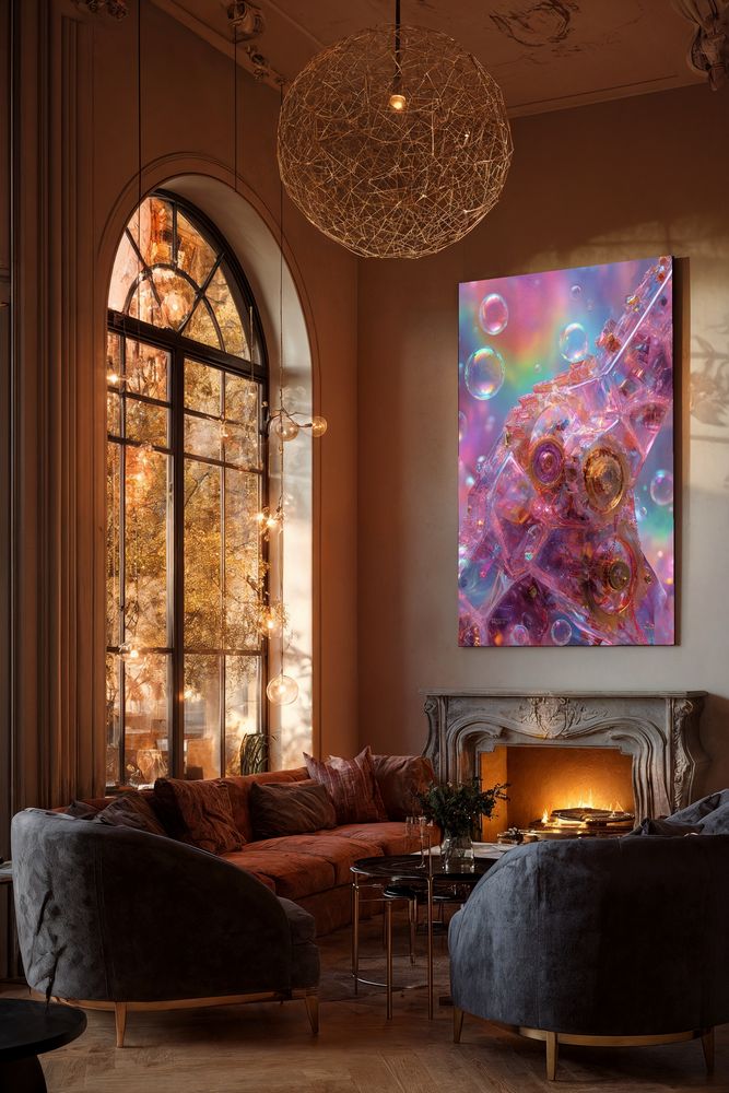 Art Print Abstract Lab AI - Cellular Resonance