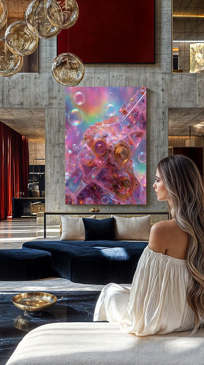 Art Print Abstract Lab AI - Cellular Resonance